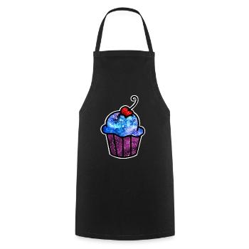 Cosmic Cupcake - Cooking Apron - black - Front - AI Model Male 185 dark (185cm)