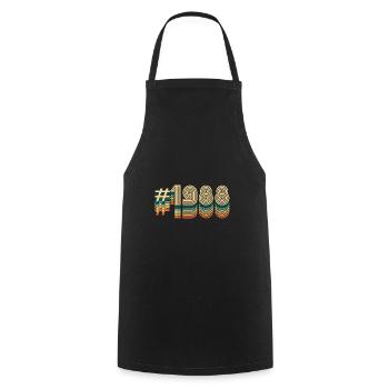 34th birthday born 1988 - Cooking Apron - black - Front - AI Model Male 185 dark (185cm)