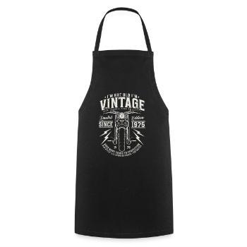 1975 Vintage Birthday Vintage Motorcycle - Cooking Apron - black - Front - AI Model Male 185 dark (185cm)