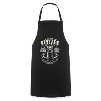 1999 Vintage Anniversaire Vintage Moto - Tablier de cuisine - noir - Devant - AI Model Male 185 dark (185cm)