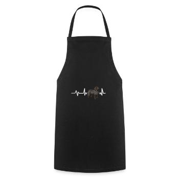Terre-Neuve Newfoundland Heartbeat - Tablier de cuisine - noir - Devant - AI Model Male 185 dark (185cm)