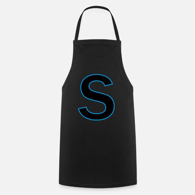 Buchstaben s Vektor - Kochschürze - Schwarz