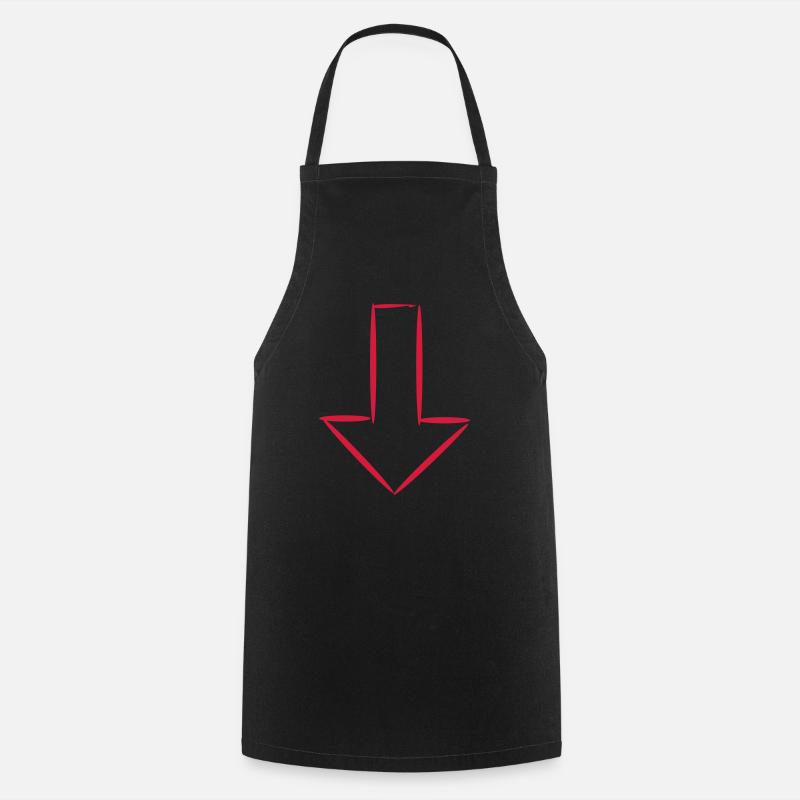 Flèche rouge - Tablier de cuisine - noir