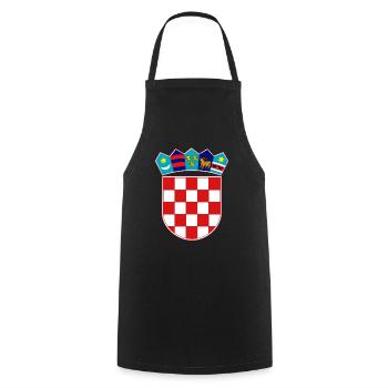 hrvatska - Kochschürze - Schwarz - Vorne - AI Model Male 185 dark (185cm)