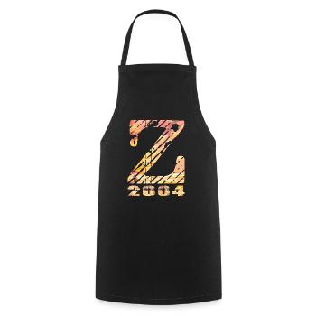 Z 2004 Name Geburtsjahr Geschenk - Kochschürze - Schwarz - Vorne - AI Model Male 185 dark (185cm)