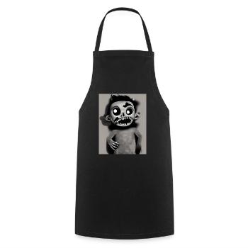 Cute Cartoon Zombie Billy - Kochschürze - Schwarz - Vorne - AI Model Male 185 dark (185cm)