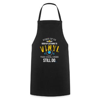Des gens cool écoutent du vinyle - Tablier de cuisine - noir - Devant - AI Model Male 185 dark (185cm)