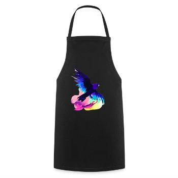 Budgerigar cockatiel bird owner bird - Cooking Apron - black - Front - AI Model Male 185 dark (185cm)