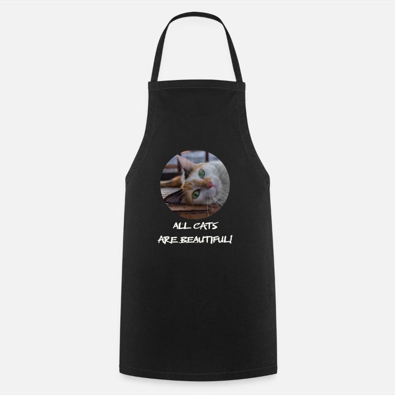 le chat au doux regard - Tablier de cuisine - noir