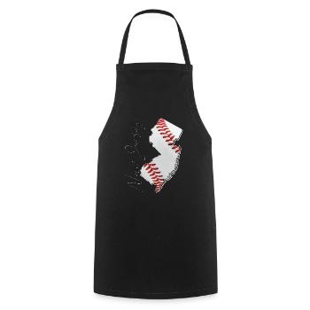 New Jersey (USA) | echter Baseball | Landkarte Sct - Kochschürze - Schwarz - Vorne - AI Model Male 185 dark (185cm)