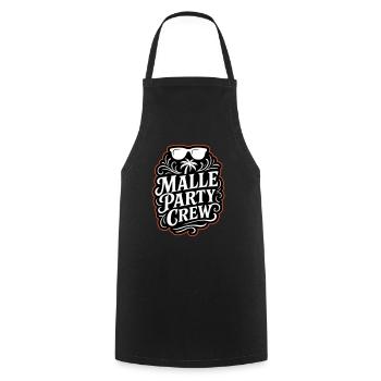 Malle Party Crew - Kochschürze - Schwarz - Vorne - AI Model Male 185 dark (185cm)