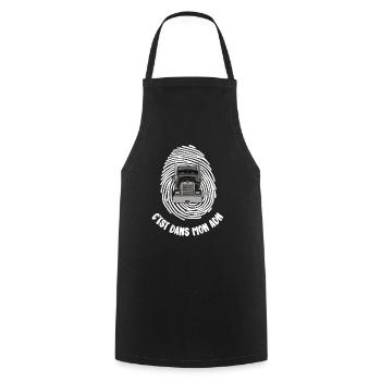 dans mon adn - Tablier de cuisine - noir - Devant - AI Model Male 185 dark (185cm)