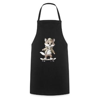 Little Fox Skateboarder Skateboard - Tablier de cuisine - noir - Devant - AI Model Male 185 dark (185cm)