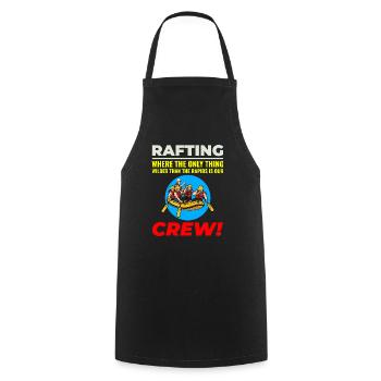 Rafting Team Raft Eau Vive Rafter Paddle Drôle - Tablier de cuisine - noir - Devant - AI Model Male 185 dark (185cm)