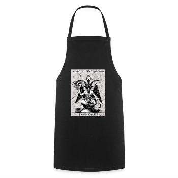 Gothic Baphomet Satanic 666 Black Metal - Cooking Apron - black - Front - AI Model Male 185 dark (185cm)