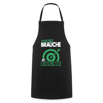 Tout ce dont j’ai besoin, c’est du tir à l’arc - Tablier de cuisine - noir - Devant - AI Model Male 185 dark (185cm)