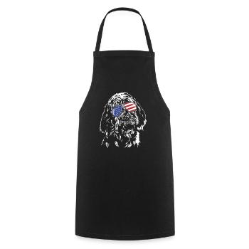 Spinone Italiano America Flag Dogs Wilsigns - Cooking Apron - black - Front - AI Model Male 185 dark (185cm)
