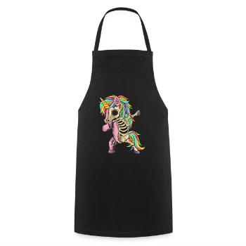 Zombie Einhorn Dabbing - Kochschürze - Schwarz - Vorne - AI Model Male 185 dark (185cm)