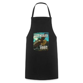 Légendaire depuis 1960 - Tablier de cuisine - noir - Devant - AI Model Male 185 dark (185cm)