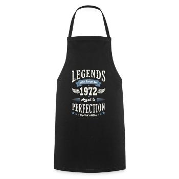 Born in 1972 birthday 52 years gift legend - Cooking Apron - black - Front - AI Model Male 185 dark (185cm)