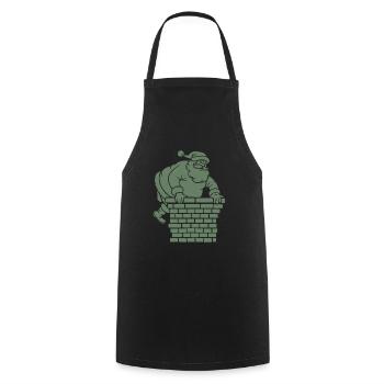 Silhouette du Père Noël Minimaliste - Tablier de cuisine - noir - Devant - AI Model Male 185 dark (185cm)