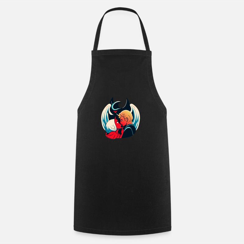 Diables et anges - Tablier de cuisine - noir