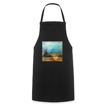 LE DESERT - Tablier de cuisine - noir - Devant - AI Model Male 185 dark (185cm)