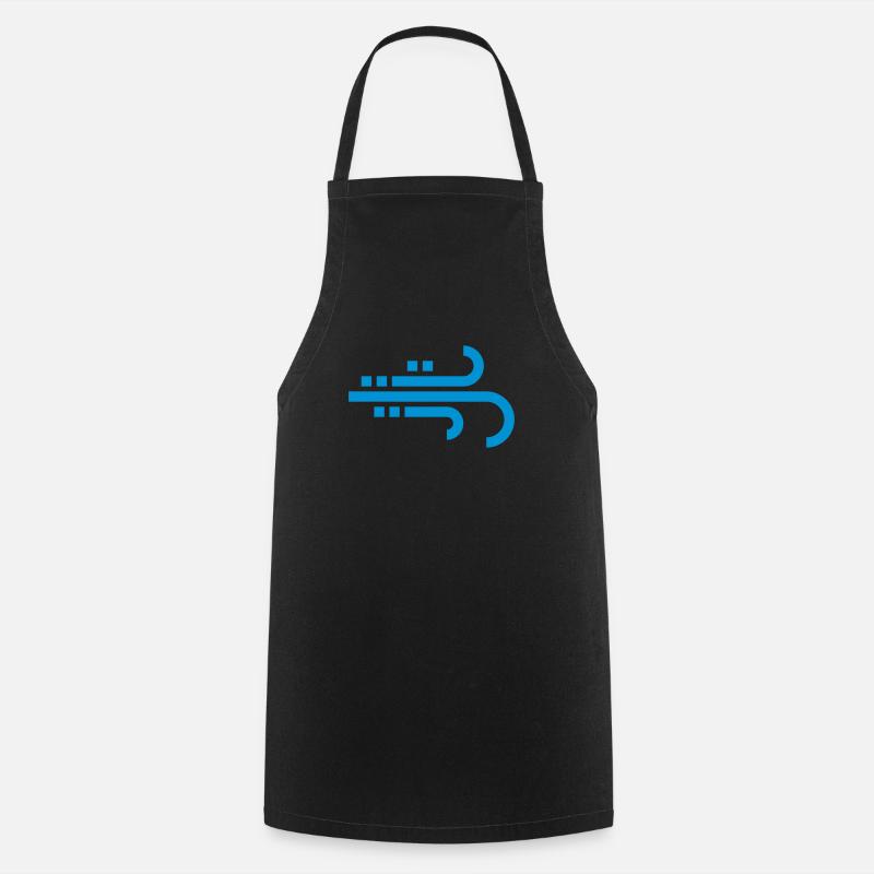 windy, wind, symbol, icon - Cooking Apron - black