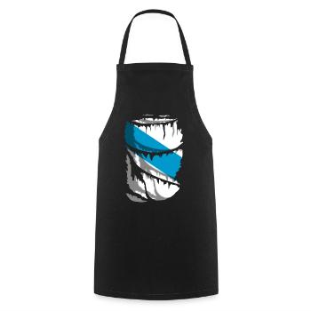 Flag of Galicia - Cooking Apron - black - Front - AI Model Male 185 dark (185cm)