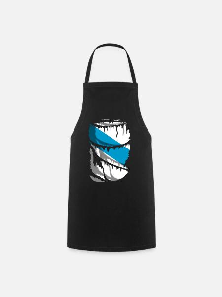 Flag of Galicia - Cooking Apron - black