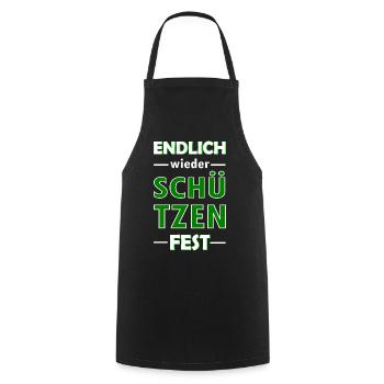 Endlich wieder Schützenfest - Kochschürze - Schwarz - Vorne - AI Model Male 185 dark (185cm)