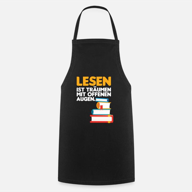Buch lesen Bücher Leser - Kochschürze - Schwarz