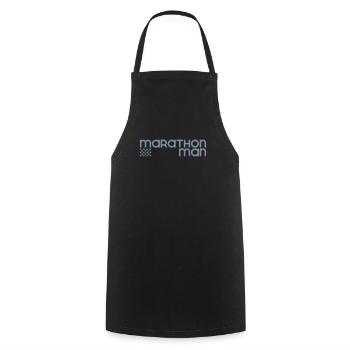 Marathon-Mann - Anpassbare - Kochschürze - Schwarz - Vorne - AI Model Male 185 dark (185cm)