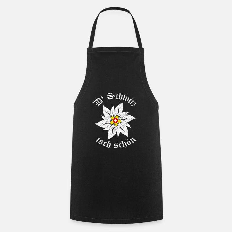 Switzerland - Cooking Apron - black