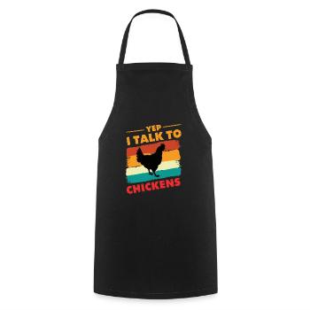 Cadeau d’élevage de poulet de poulet éleveur de poulet - Tablier de cuisine - noir - Devant - AI Model Male 185 dark (185cm)