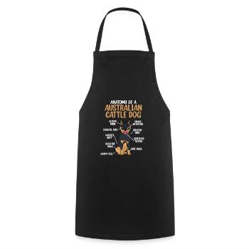 Australian Cattle Dog - Cooking Apron - black - Front - AI Model Male 185 dark (185cm)