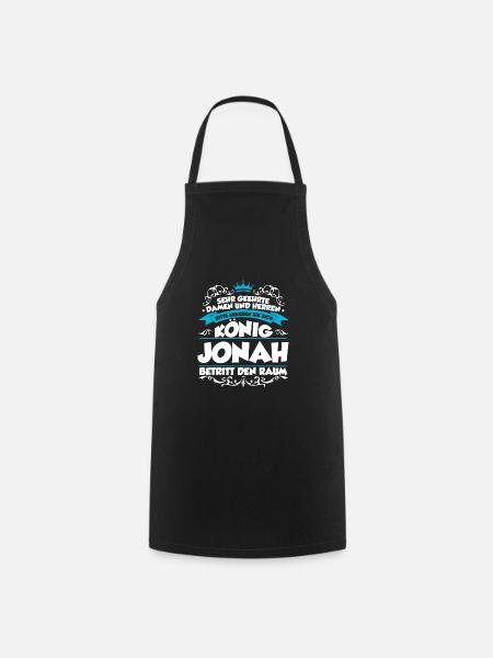 Jonah Name Design - Kochschürze - Schwarz