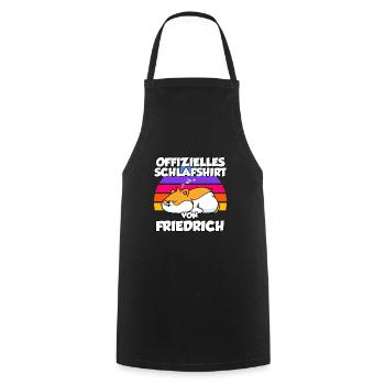 Offizielles Schlafshirt Von Friedrich - Kochschürze - Schwarz - Vorne - AI Model Male 185 dark (185cm)