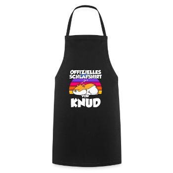 Offizielles Schlafshirt Von Knud - Kochschürze - Schwarz - Vorne - AI Model Male 185 dark (185cm)