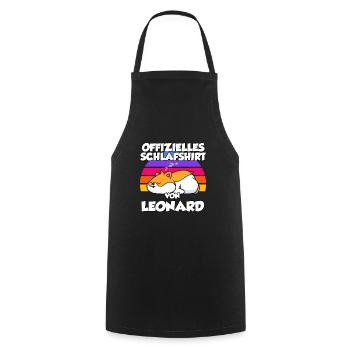 Offizielles Schlafshirt Von Leonard - Kochschürze - Schwarz - Vorne - AI Model Male 185 dark (185cm)