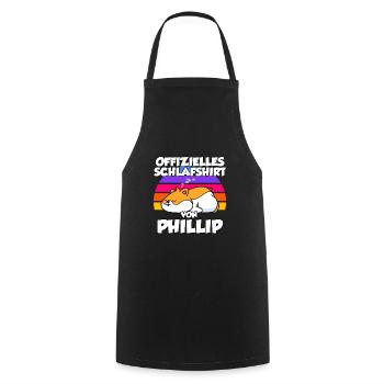 Offizielles Schlafshirt Von Phillip - Kochschürze - Schwarz - Vorne - AI Model Male 185 dark (185cm)