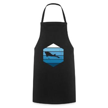 Taucher Free Dive Diver Scuba Diver Scuba Tauchen - Kochschürze - Schwarz - Vorne - AI Model Male 185 dark (185cm)