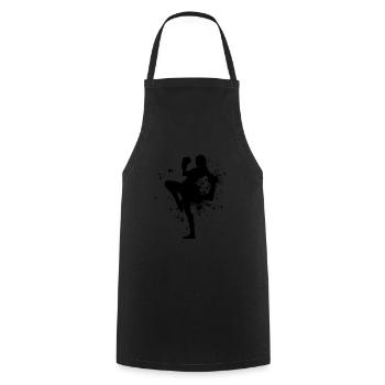 Kickbox Boxen Boxing Kickboxen Kickboxer - Kochschürze - Schwarz - Vorne - AI Model Male 185 dark (185cm)