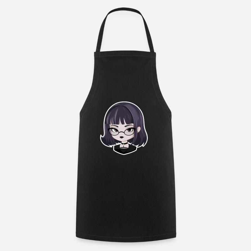 Fille gothique d’anime - Tablier de cuisine - noir