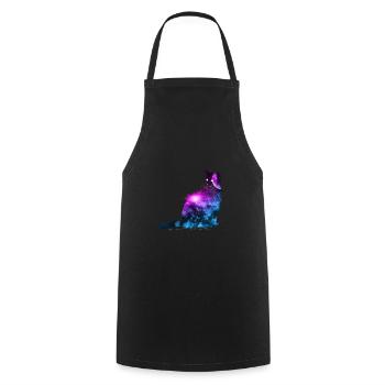 Universe Cat Space Celestial Galaxies Cosmos Gift - Kochschürze - Schwarz - Vorne - AI Model Male 185 dark (185cm)