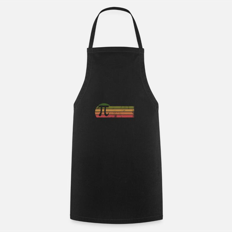 Retro Pi Math Teacher Mathematics Analysis Student - Cooking Apron - black