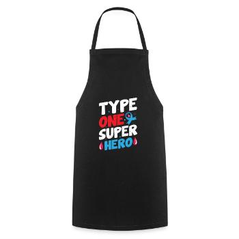 Insuline Junkie Diabète diabétique Sucre de type 1 - Tablier de cuisine - noir - Devant - AI Model Male 185 dark (185cm)