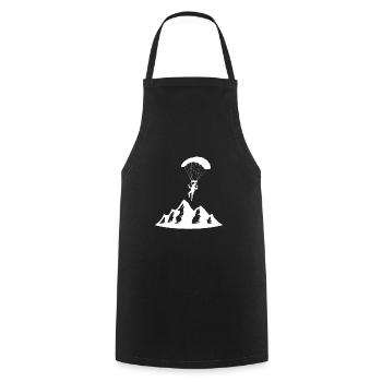 Paragliding Paraglider Parachute Parachute Para - Cooking Apron - black - Front - AI Model Male 185 dark (185cm)