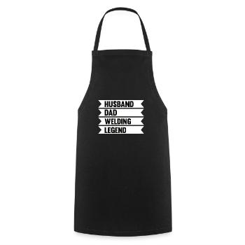 Welding Dad Welder Father Gift Husband - Cooking Apron - black - Front - AI Model Male 185 dark (185cm)