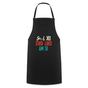 Motorcross Motorcyclist Moto Motorsport - Cooking Apron - black - Front - AI Model Male 185 dark (185cm)